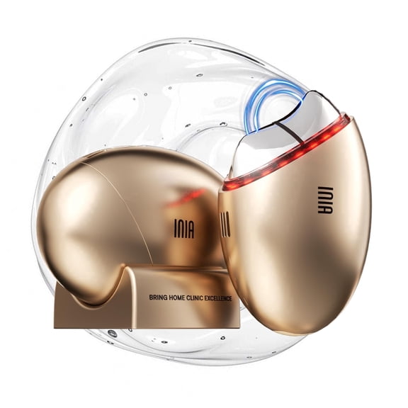 INIA 7-in-1 Gua Sha Red Light Therapy Device for Face & Neck Features Heat & Cold Modes to Target Puffiness and Boost Skin Firmness