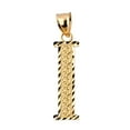 thumbnail image 1 of INITIAL I GOLD CHARM PENDANT :  14K  SIZE (S  M  Medium, 1 of 1
