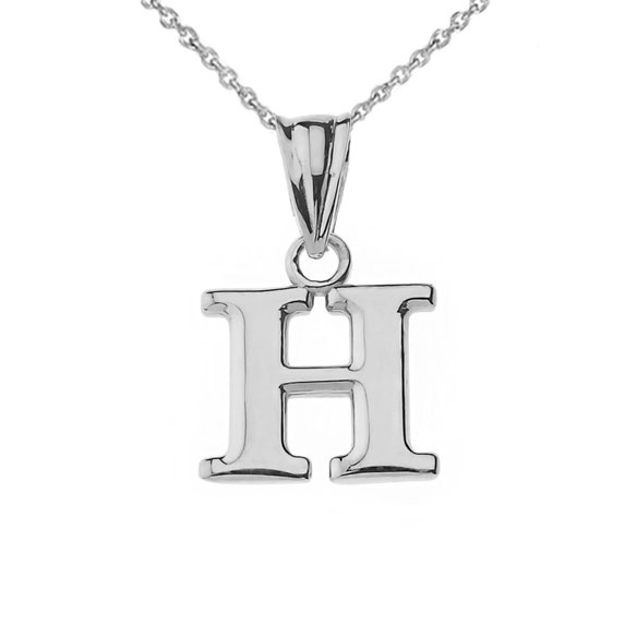 INITIAL PENDANT NECKLACE IN STERLING SILVER - Pendant with 20" chain