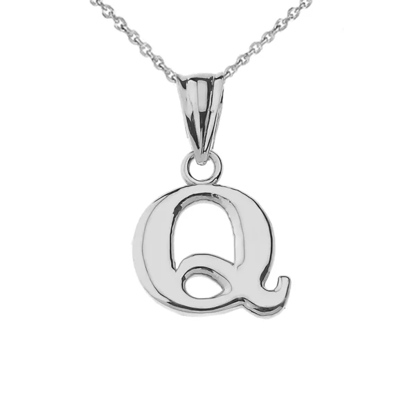 INITIAL PENDANT NECKLACE IN STERLING SILVER - Pendant with 20" chain