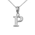 thumbnail image 1 of INITIAL PENDANT NECKLACE IN WHITE GOLD :  10K  Pendant with 18" chain, 1 of 1