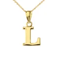 thumbnail image 1 of INITIAL PENDANT NECKLACE IN YELLOW GOLD, 1 of 1