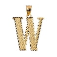 thumbnail image 1 of INITIAL W GOLD CHARM PENDANT :  14K  SIZE (S  M  Large, 1 of 1