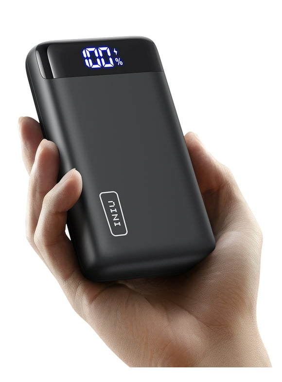 INIU 20000mAh Portable Charger, LED Display, 22.5W Fast Charging Power Bank for iPhone & iPad, Black