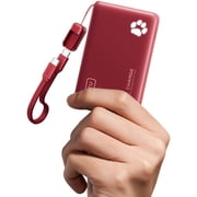 INIU 45W Fast Charging Portable Charger, 40% Smaller 10000mAh with Detachable Cable, Flight-Safe Travel Power Bank, USB C External Battery Pack for iPhone 17 16 Pro iPad Samsung S25 Google etc, Red
