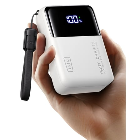 INIU Power Bank, 100W 25000mAh PD Fast Charging Laptop Portable Charger for MacBook iPhone 16 15 14 Samsung S23 S22, White