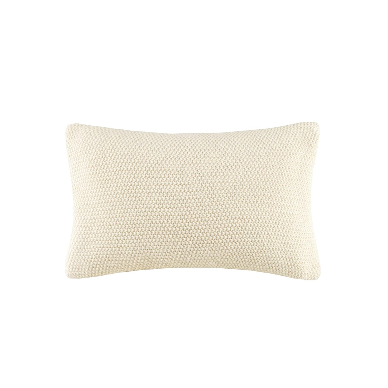 Casual Ivory Chunky Knit 12x20 Euro Pillow Cover