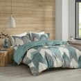 thumbnail image 1 of INK+IVY Alpine 3 Piece King/Cal King Duvet Cover Mini Set Aqua, 1 of 6