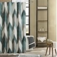 thumbnail image 1 of INK+IVY Alpine Cotton Printed Shower Curtain in Aqua 72x72", 1 of 9