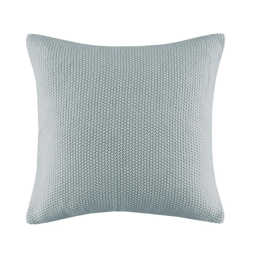 Light Blue Acrylic Knit Square Pillow Cover 20" x 20"
