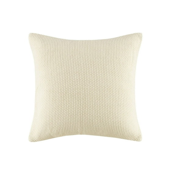 INK+IVY Bree Knit Square Pillow Cover, 20 x 20", Ivory