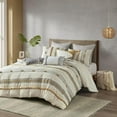 thumbnail image 1 of INK+IVY Cody 3-Piece Contemporary Cotton Comforter Set in Gray/Yellow, 1 of 4