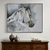 INK+IVY Derby Hand Embellished Horse Framed Canvas Wall Art, 37.18"W x 25.18"H x 2"D