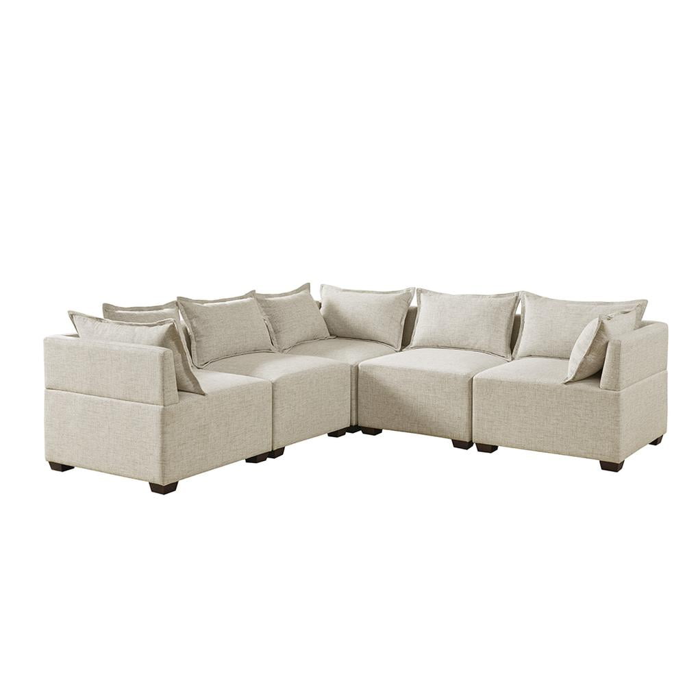 Molly 35" Linen Modular Corner Chair