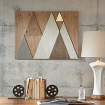 INK+IVY Ranger Layered Triangles Wood Wall Decor, 31.5"W x 23.62”H x 1.57"D