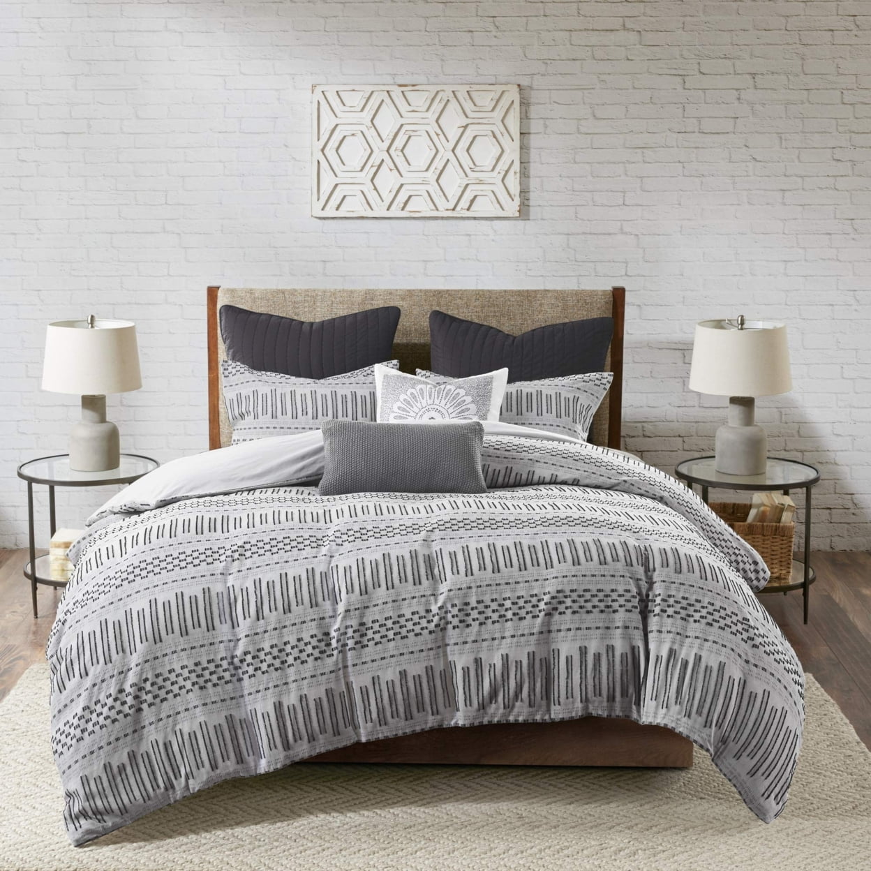Nordic Cotton Jacquard King/Cal King Bedspread Cover Set