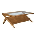 thumbnail image 1 of INK+IVY Rocket Rectangular Solid Wood and Glass Coffee Table in Brown, 1 of 5