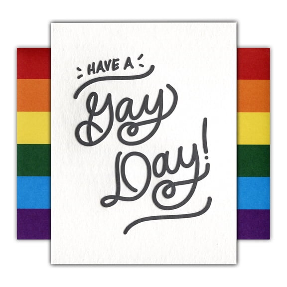 INK MEETS PAPER Pride Greeting Card - Have a Gay Day - single card
