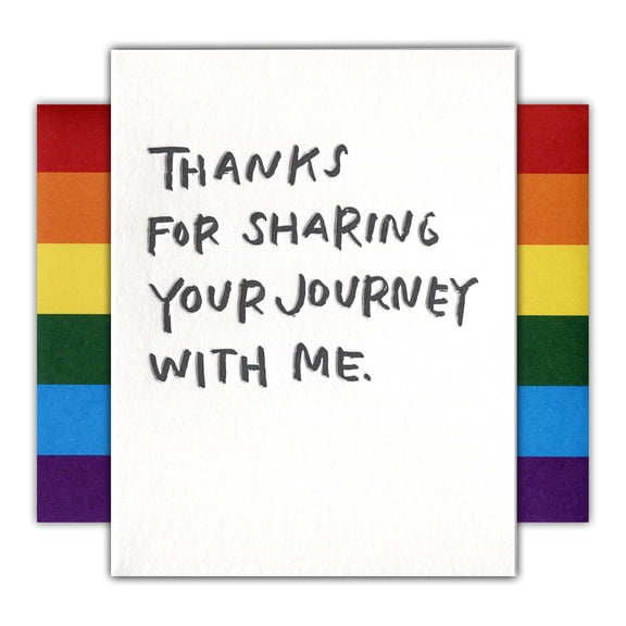 INK MEETS PAPER Pride Greeting Card - Sharing Your Journey - single card