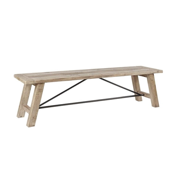 INK? Sonoma Rustic Wood Dining Bench, Natural