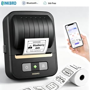 INKBIRD Bluetooth Portable Label Maker Machine, Thermal Printer for 3/4" to 2" Labels, Wireless Sticker Printer for Home, Office, School