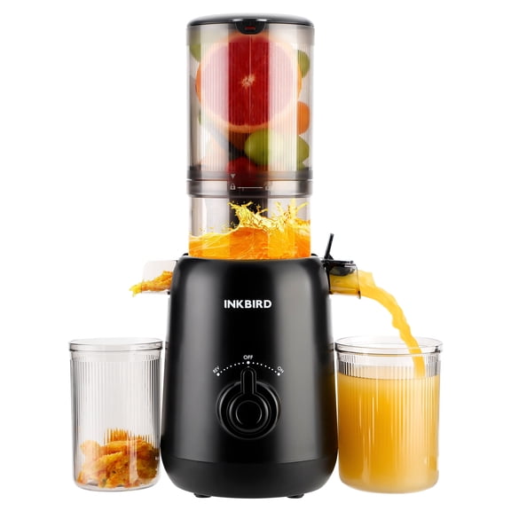 INKBIRD Juicer Machine, Cold Press Juicer with Wide Mouth Feed Chute and Pre-cutter, Automatic Shutdown Function, Faster Installation, More Juice Yield