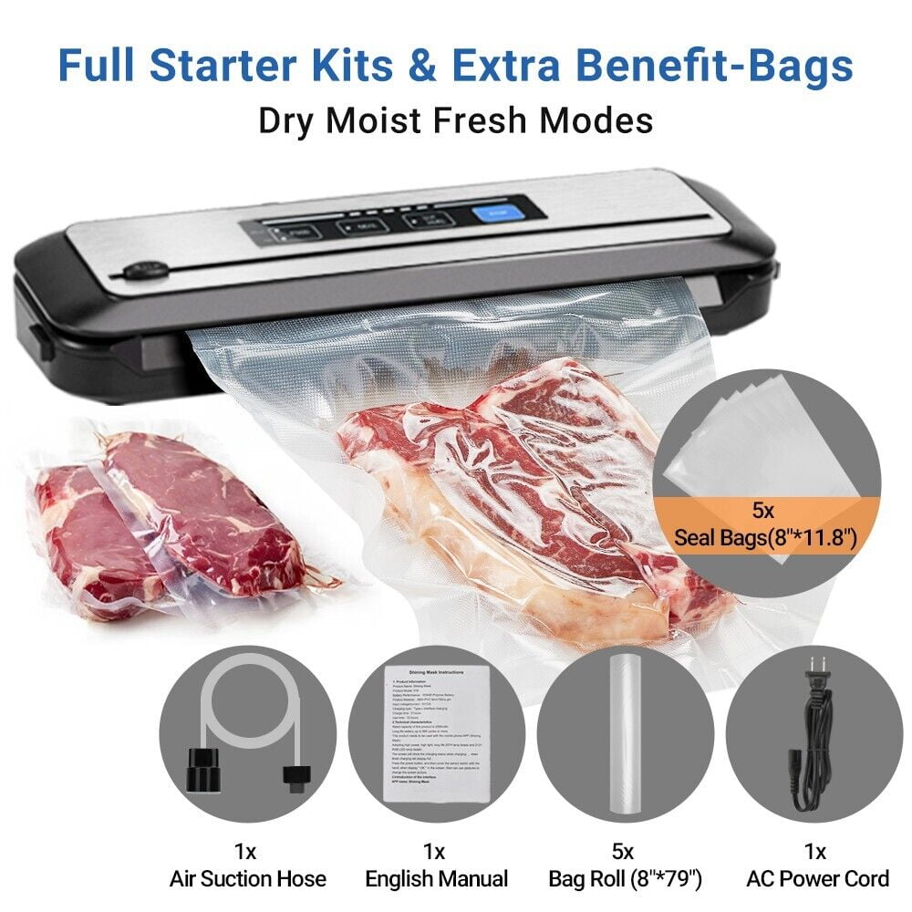 INKBIRD Vacuum Sealer Machine, Dry & Moist Sealing Modes,Builtin
