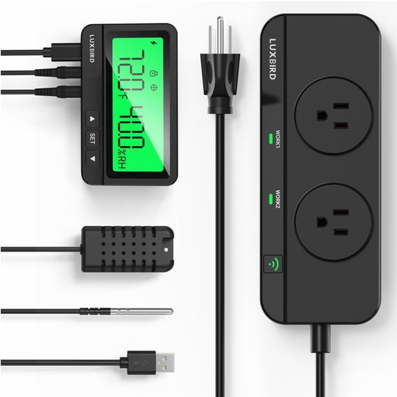 INKBIRD WiFi Temperature and Humidity Controller, Automatic Heating Cooling Humidifying and Dehumidifying, Smart Start Delay, Free App Control, Multiple Alarms and Notifications