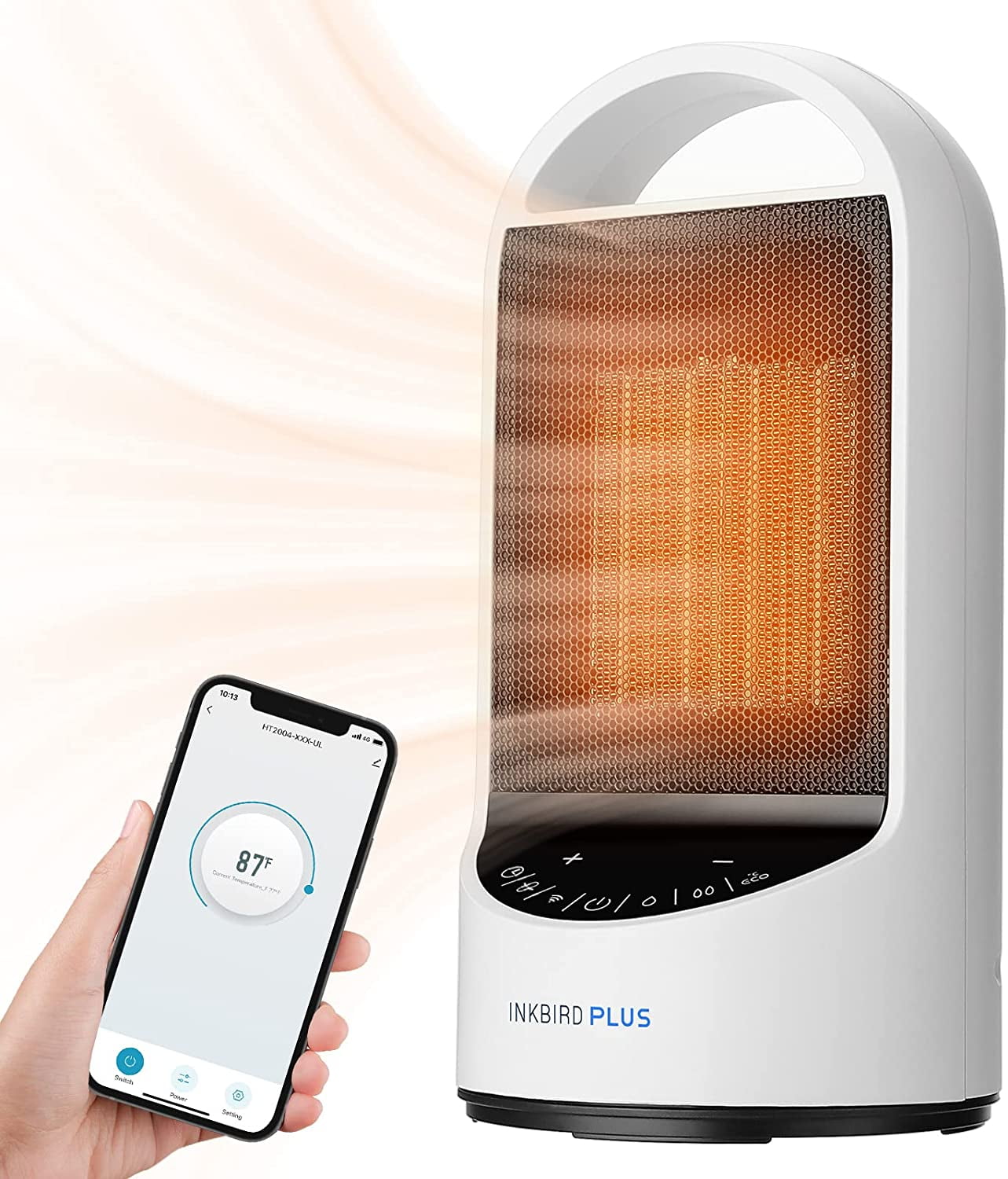 INKBIRDPLUS 1500W Portable WiFi Space Heater with 24 Hours Timer, 3