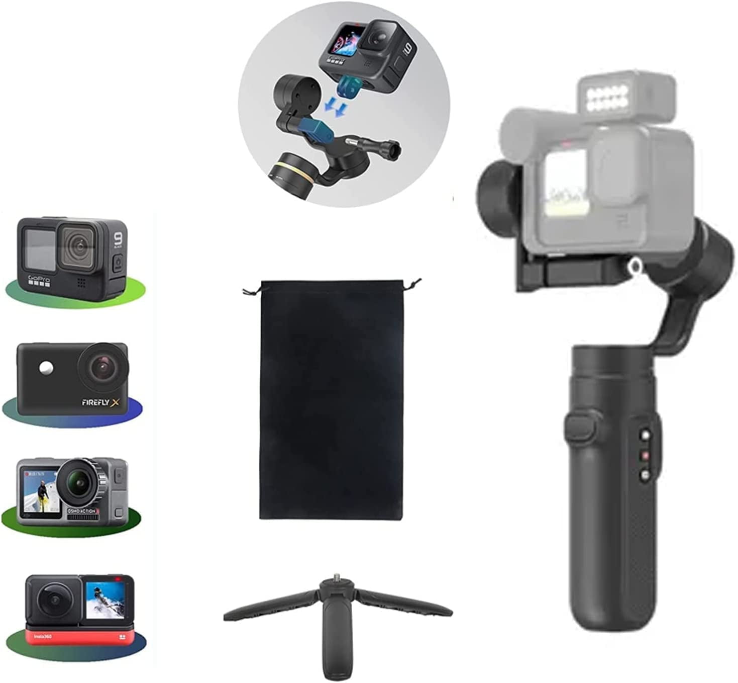 INKEE Falcon Plus ジンバル Gopro Amazon.com : INKEE Falcon Plus Action Camera Gimbal