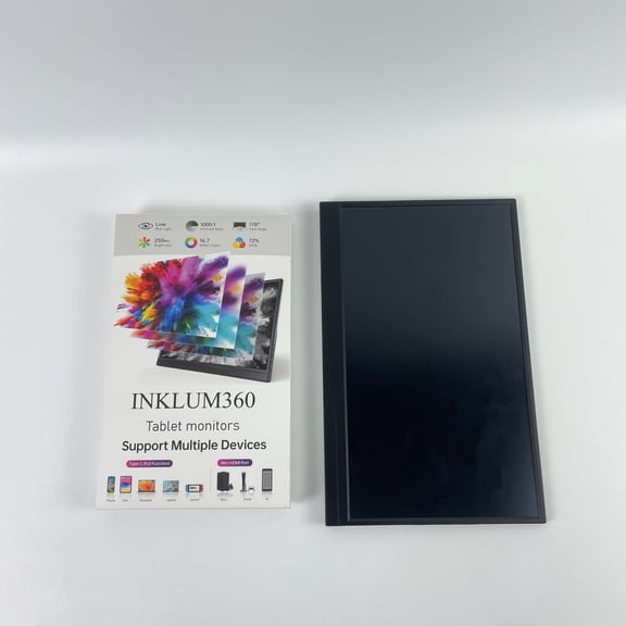 INKLUM360 Tablet monitors,15.6'' Portable Monitor Touchscreen, Touch Screen with Tempered Glass, Travel Monitor with Kickstand & Speaker, USB C External Monitor for Laptop Phone Computer