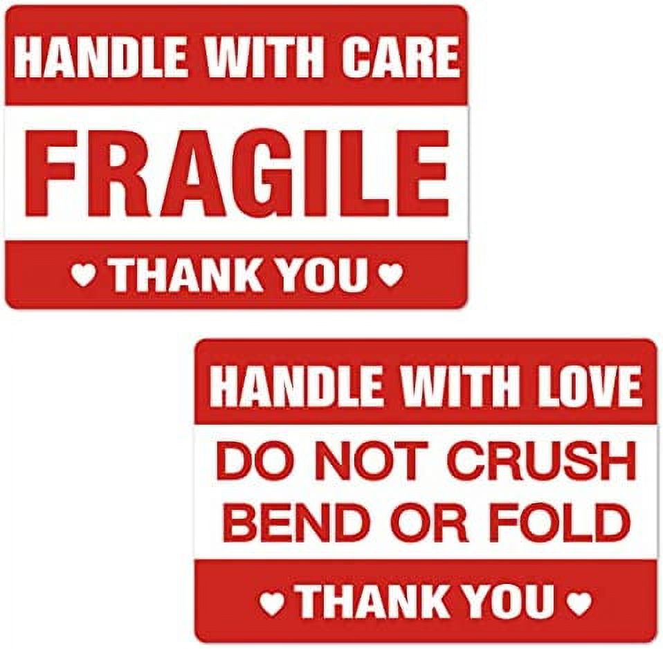 INKNOTE Eyecatching Self Adhesive Sticker Warning Labels for Shipping