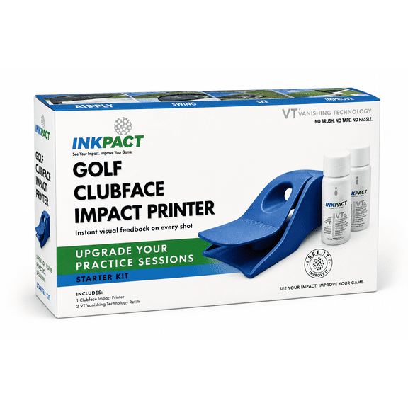 INKPACT Golf Clubface Impact Printer Starter Kit Continuous Golf Practice & Instant Impact Feedback