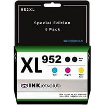 INKjetsclub Compatible Ink Cartridge Replacement for 952XL Ink. Works for OfficeJet Pro 8710 8720 7720 7740 8210 8702 8715 8725 8730 8740 Printers 5 Pack (Black, Cyan, Magenta, Yellow)