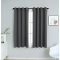 thumbnail image 1 of INLINAS Blackout Curtains for Bedroom, Thermal Insulated, Noise Reduction, Energy Saving Set of 2 Panels, Dark Grey, 52W x 45L Inch, 1 of 1