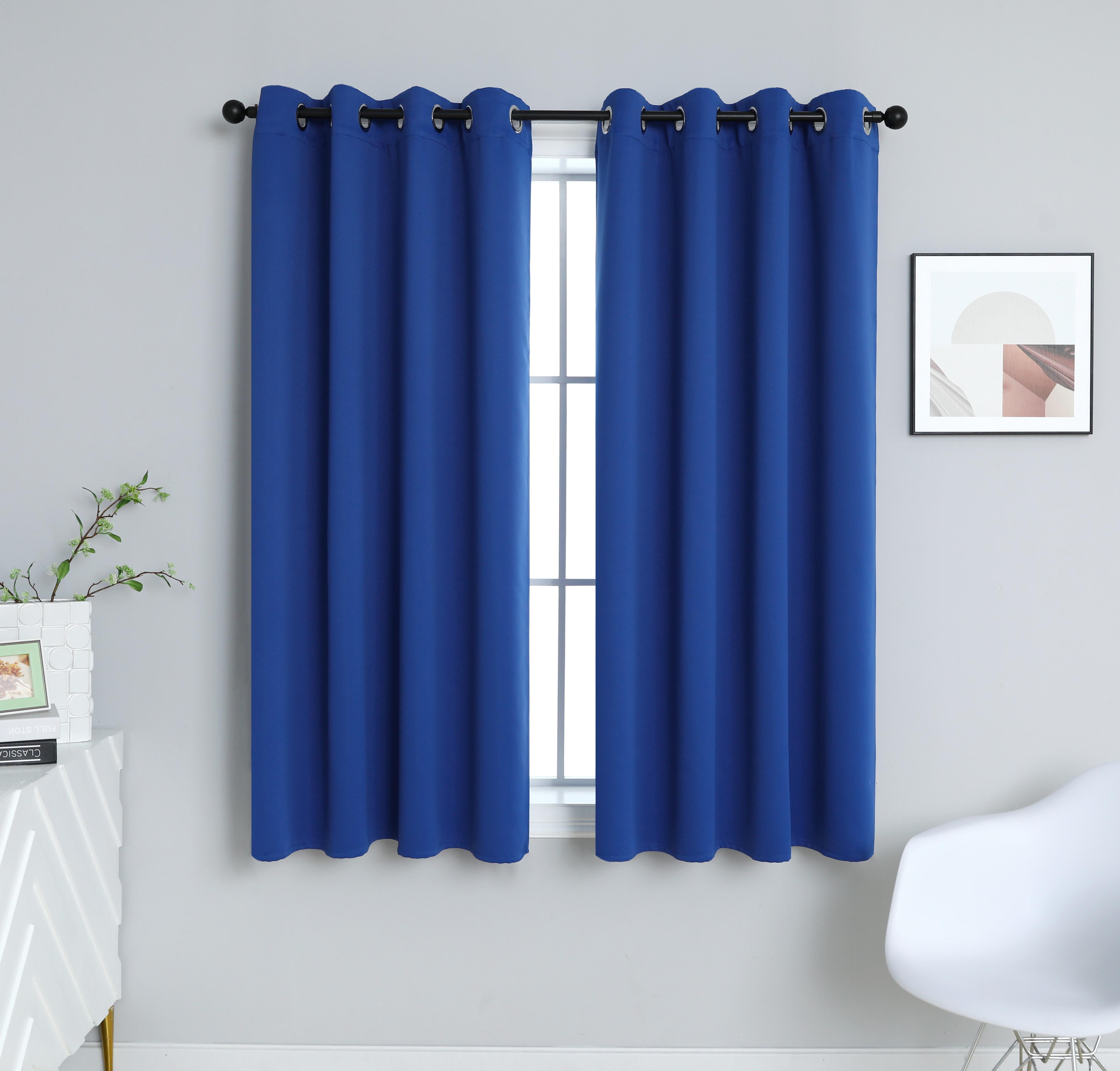 INLINAS Blackout Curtains for Bedroom, Thermal Insulated, Noise Reduction, Energy Saving Set of 2 Panels, Royal Blue, 42W x 45L Inch