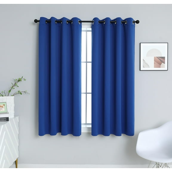 INLINAS Blackout Curtains for Bedroom, Thermal Insulated, Noise Reduction, Energy Saving Set of 2 Panels, Royal Blue, 42W x 45L Inch