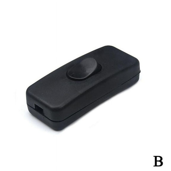 INLINE SWITCH 2A BLACK WHITE For TABLE STANDARD LAMP CORD ROCKER ELECTRIC N9C1