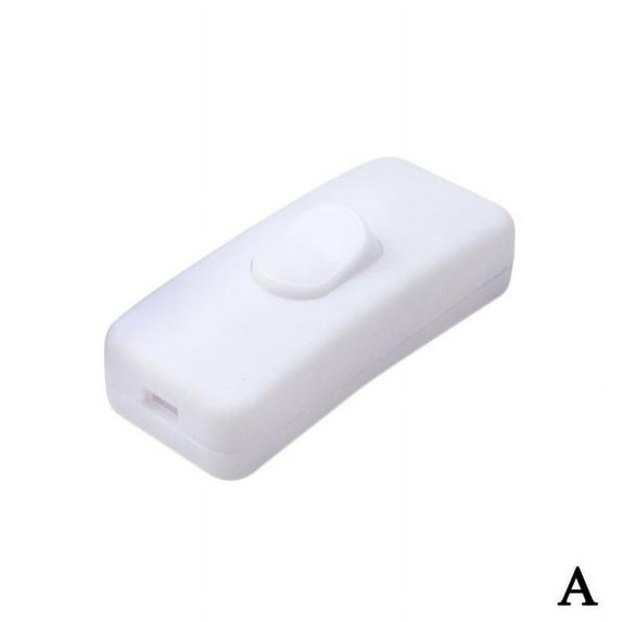INLINE SWITCH 2A BLACK WHITE For TABLE STANDARD LAMP CORD ROCKER ELECTRIC S4P3