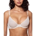 thumbnail image 1 of Women's Cosnufy Sheer Balconette Bra Demi Unlined Plunge Mesh See Through Sexy Bras Underwire, 1 of 5