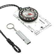 INMAKER Compass, Compass Hiking with Survival Whistle, Luminous Compass Gift for Kids, Apply to Outdoor Survival, Camping and Navigation