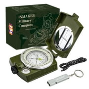 INMAKER Compass, Compass Hiking with Survival Whistle, Luminous Compass Gift for Kids, Apply to Outdoor Survival, Camping and Navigation