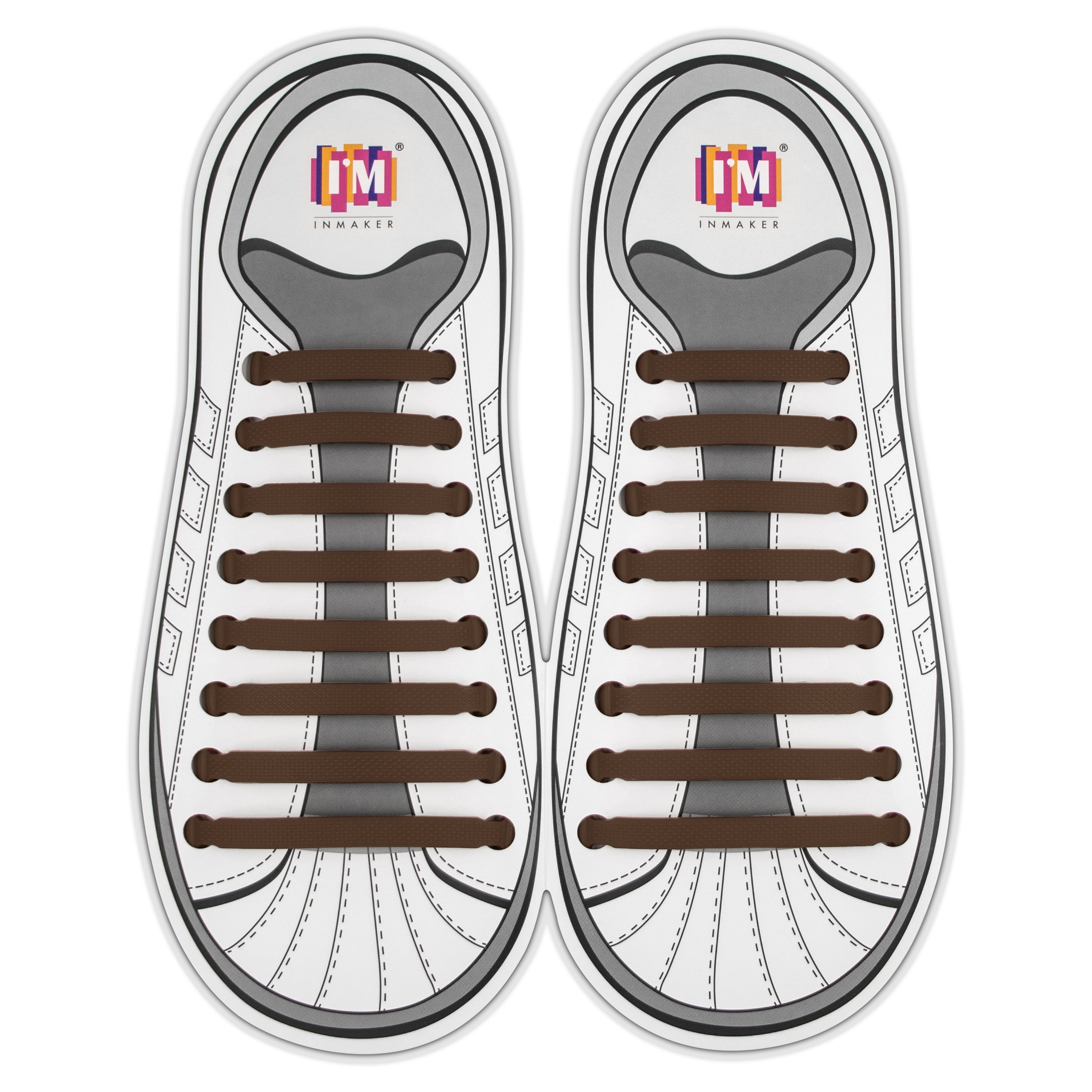INMAKER No Tie Elastic Shoelaces for Adults/Kids, Silicone Tieless ...