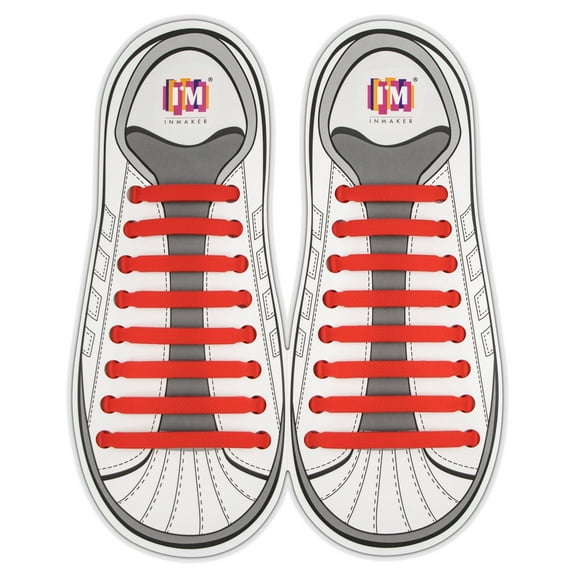 INMAKER No Tie Shoe Laces for Adults and Kids, Elastic Shoelaces for Sneakers, Rubber Silicone Tieless Laces