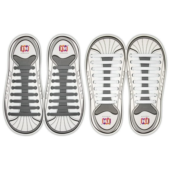 INMAKER No Tie Shoelaces, Pack of 2, Elastic Shoe Laces for Kids and Adults