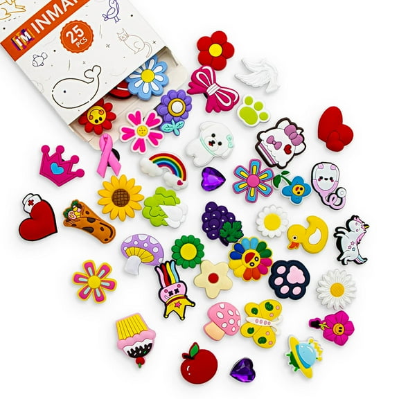 INMAKER Shoe Charms, 25 100 PCS Decoration Charms for Girls Women Kids and Men
