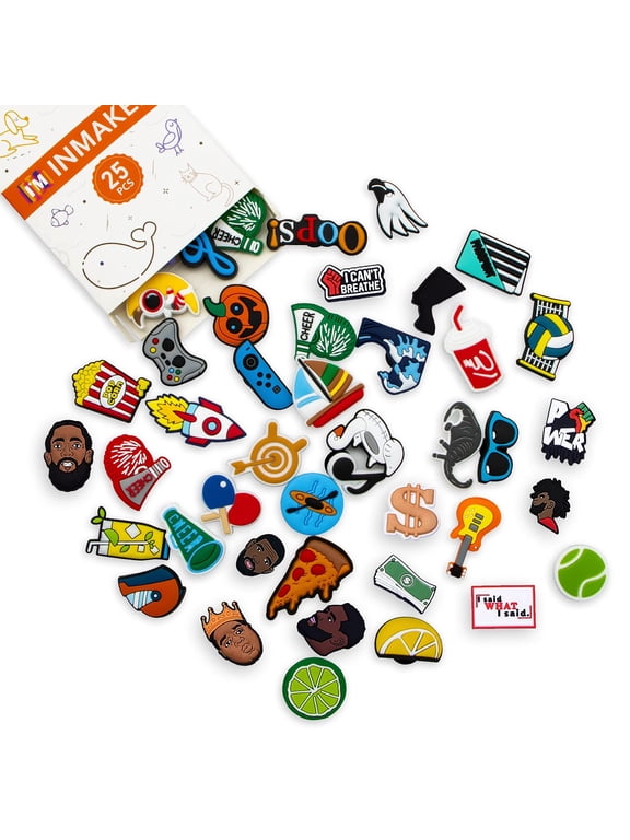 Shoe Charms, 25 100 PCS Decoration Charms for Girls Women Kids and Men