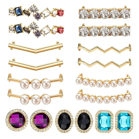 INMAKER Shoelace Charms, 18 Pieces Lace Charms for sneakers, Jewelry Clips Shoe Lace Charm as Gift for Girls, Women