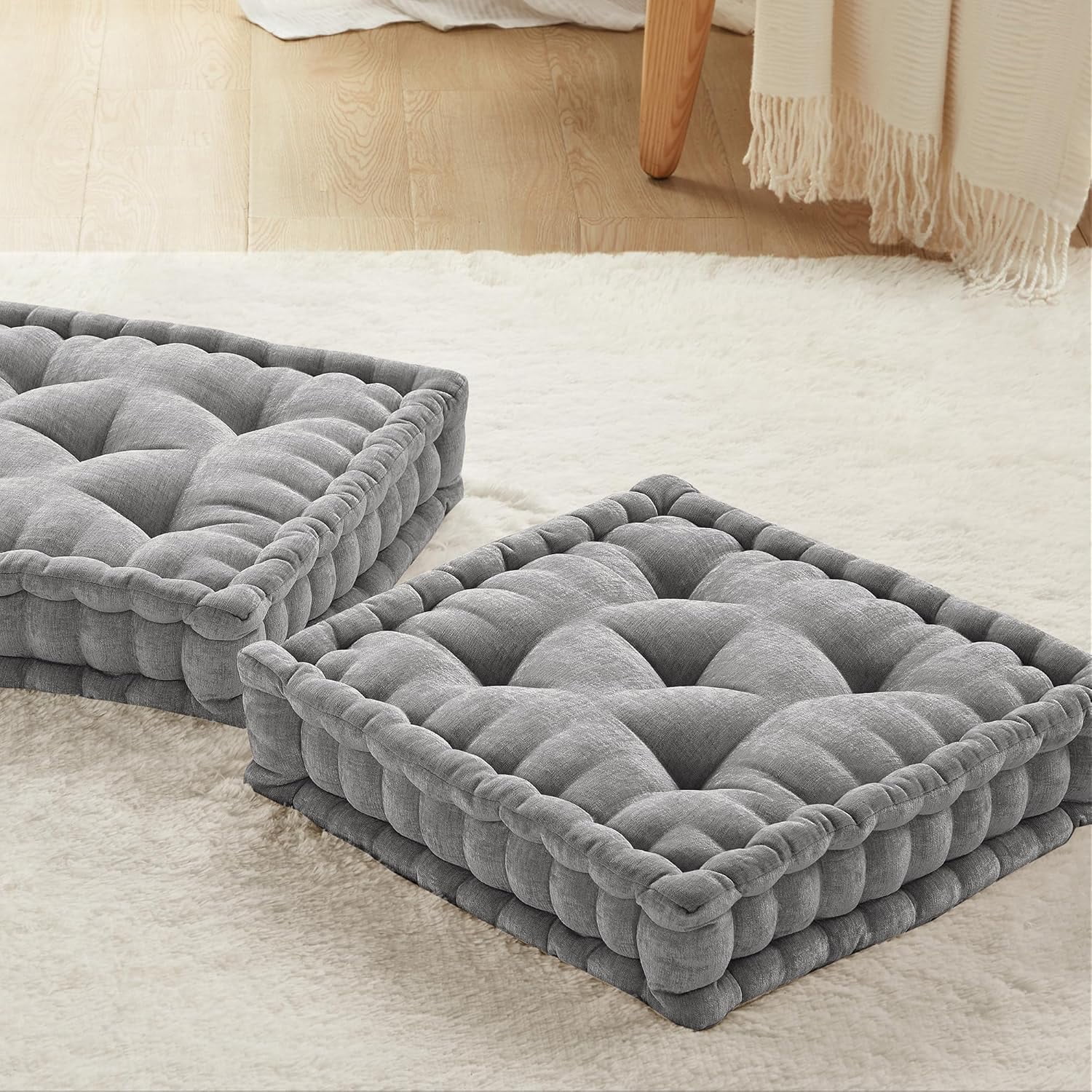 INNA Floor Cushions for Adults, Cute Pillows Seating for Meditation ...