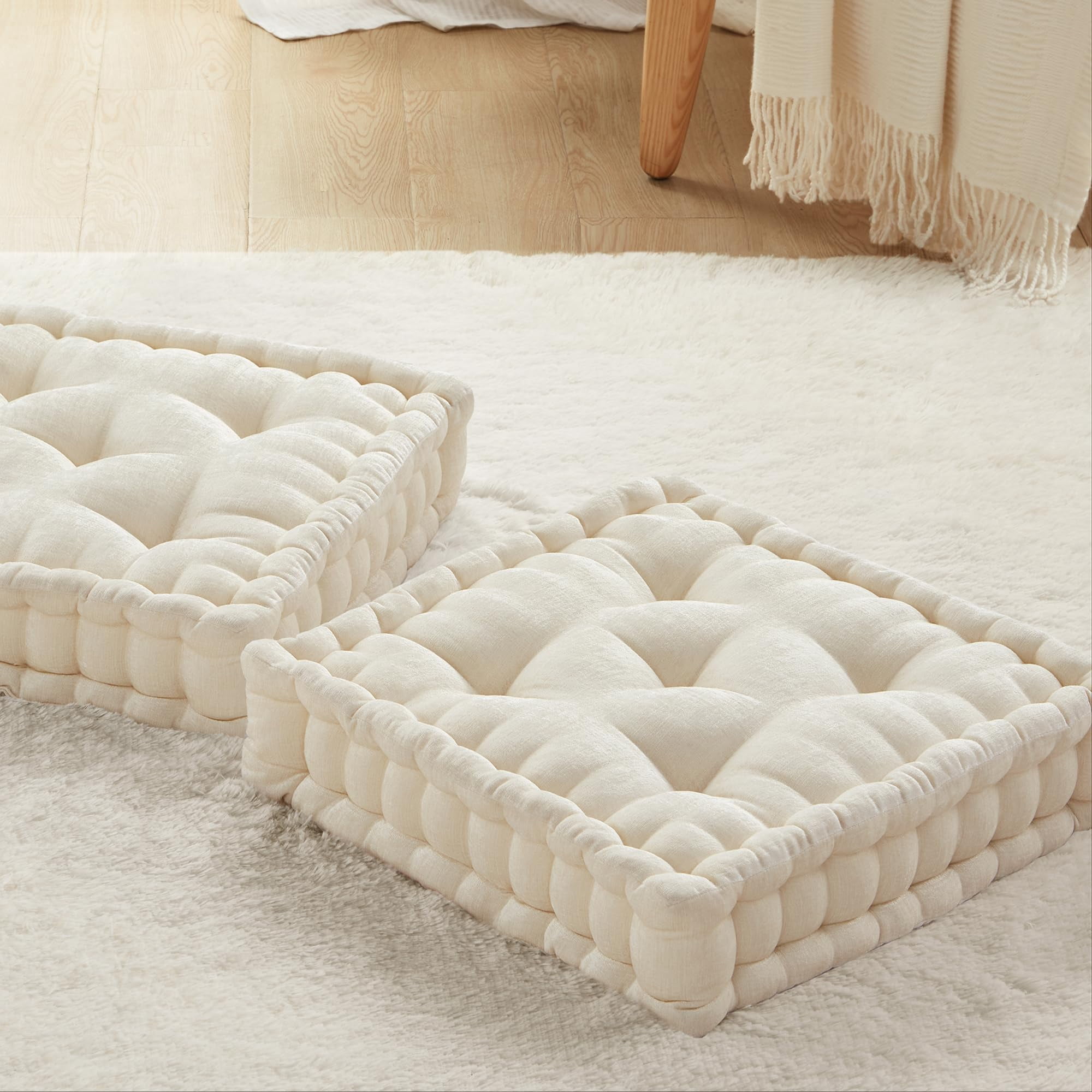 INNA Square Floor Cushions for Adults, Meditation Pillow Seating with ...